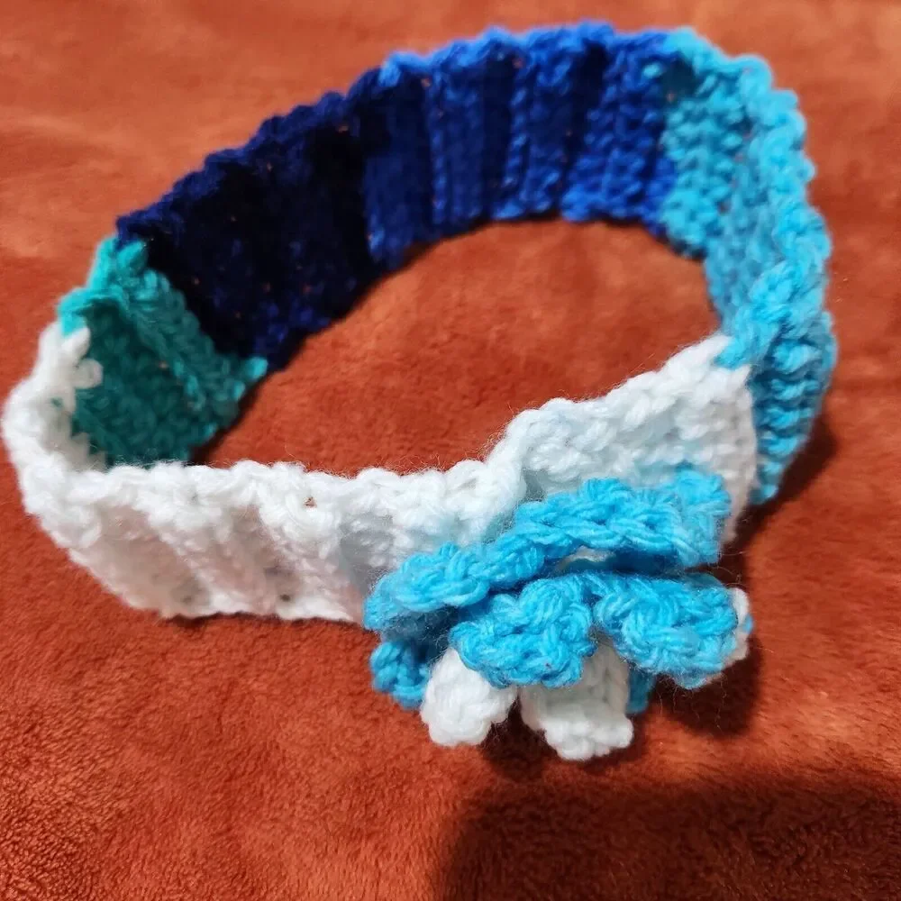Headbands Crochet Handmade One Blue One Yellow 2pcs. New